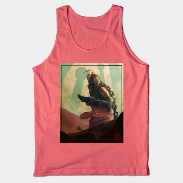 The Gatekeeper (with border) Tank Top by DingHuArt